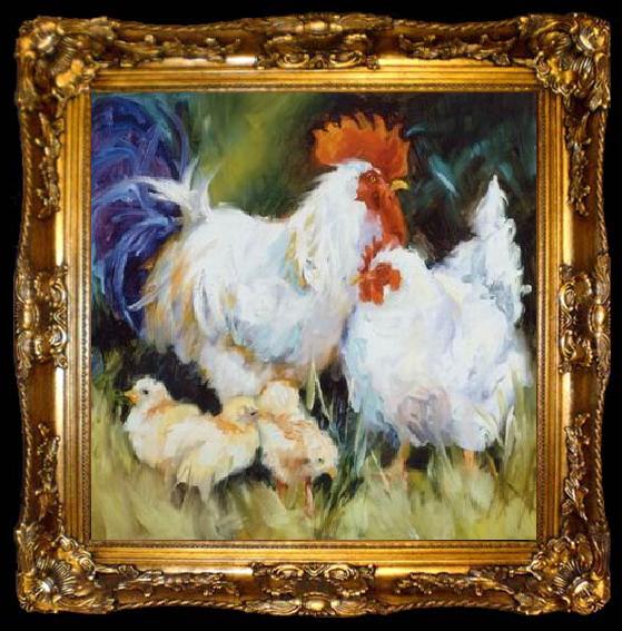 framed  unknow artist Cocks 094, ta009-2
